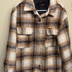 Ambiance Outerwear Black and Orange Jacket